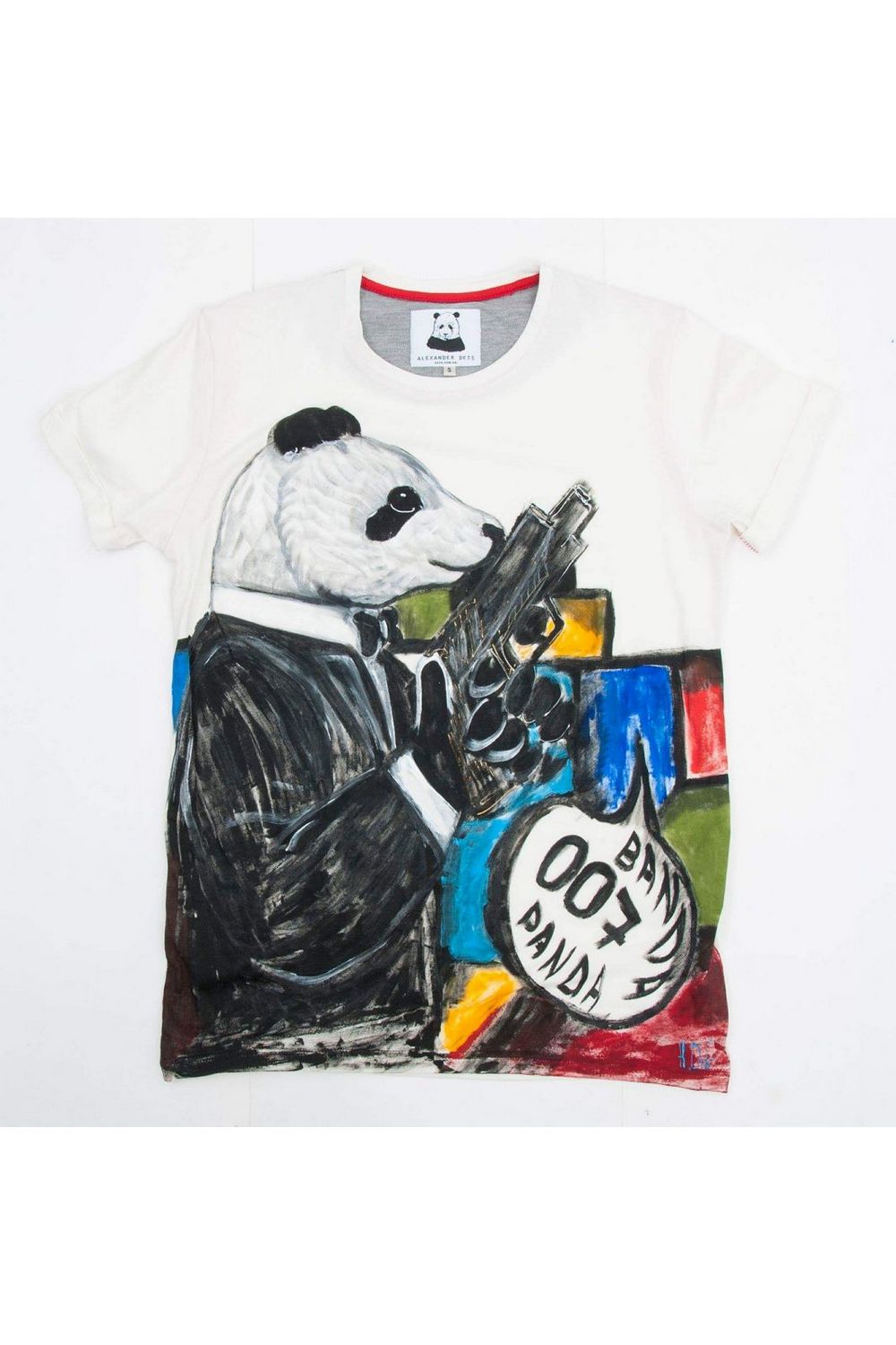 Buy Men Women Funny Gray Cotton Print tee shirt , Short sleeve Panda tshirt, Unique stylish t shirt